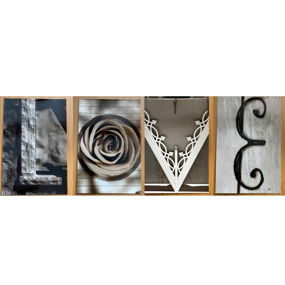 🆕 4x6" L-O-V-E Photo Letters Love Imagine Letters